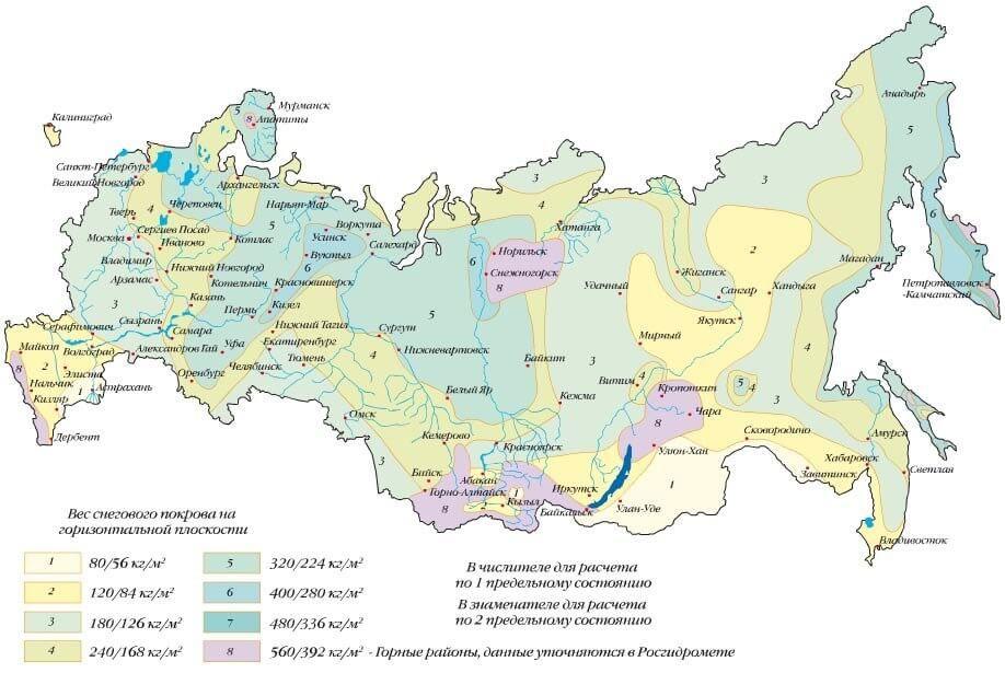 Карта выбора места для фундамента