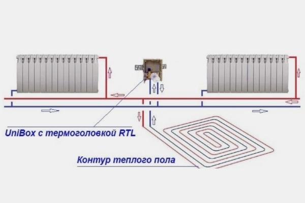 Схема с клапанами RTL