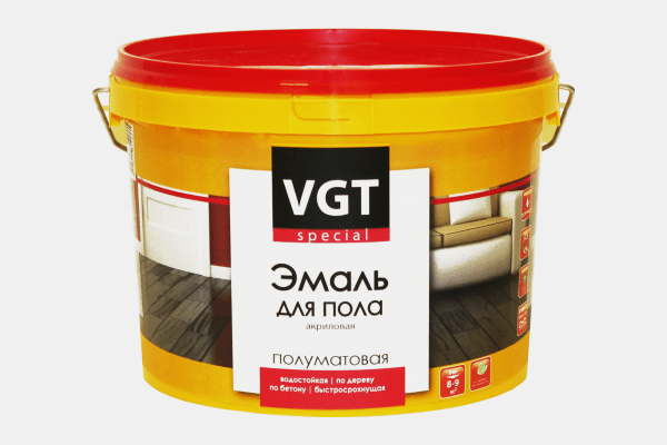 Эмаль акриловая (АК) VGT ВД-АК-1179 для пола полуматовая «Профи»