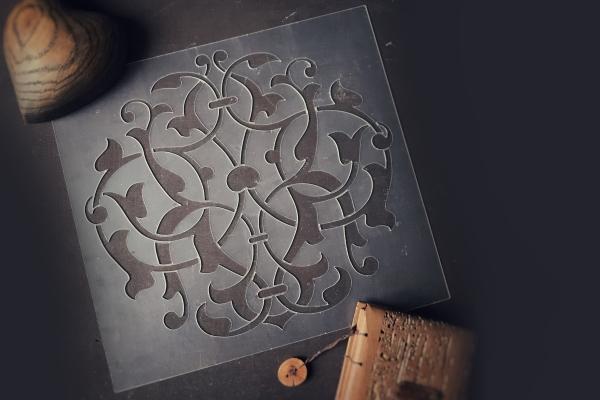 Трафарет для стены под штукатурку